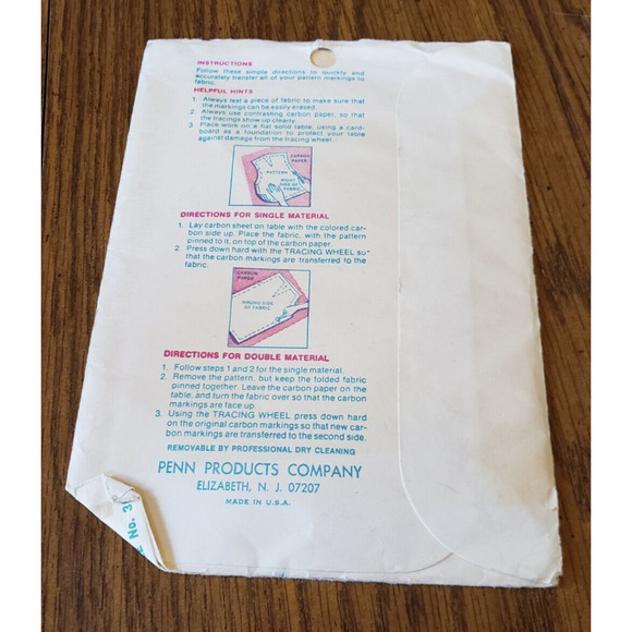 2 Packs Of Vintage Penn and Singer Dressmaker Tracing Paper Craft Supply - Picture 6 of 6